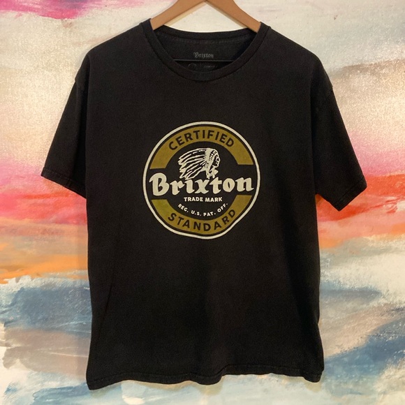 🔥EC🔥Brixton 100% Cotton Crewneck T-shirt. - Picture 1 of 5